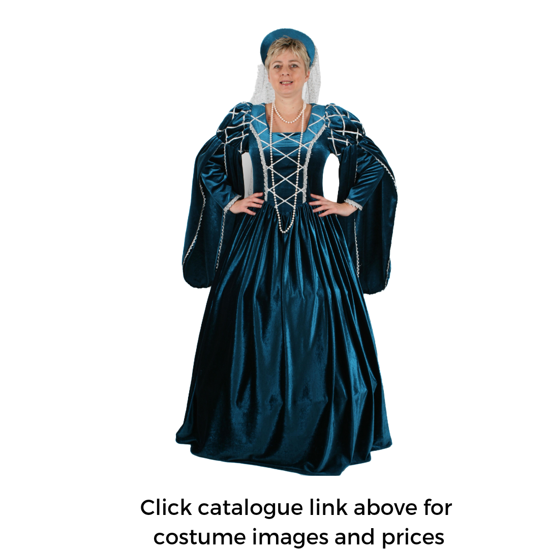 Deluxe Tudor fancy dress costume hire