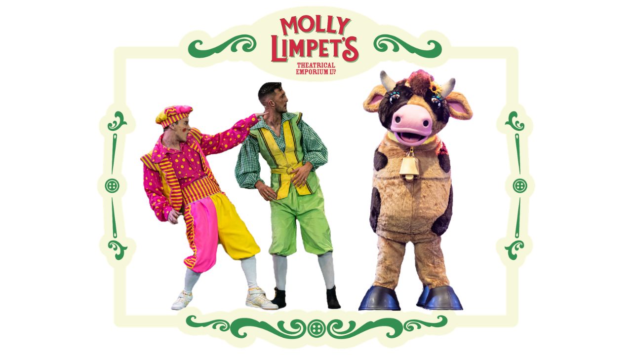panto cow two-person costumes for hire
