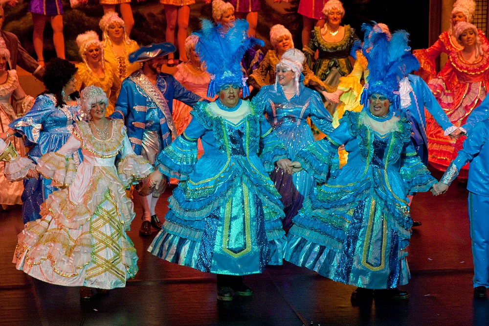 Ugly Sisters and Cinderella in finale dresses