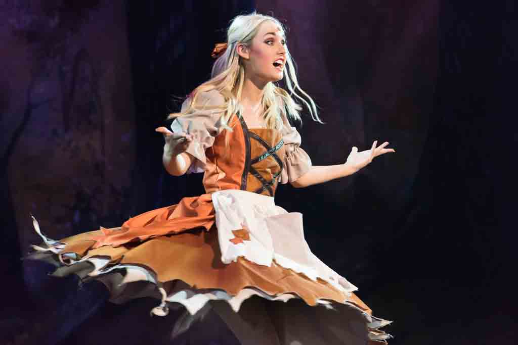 cinders' dress in action