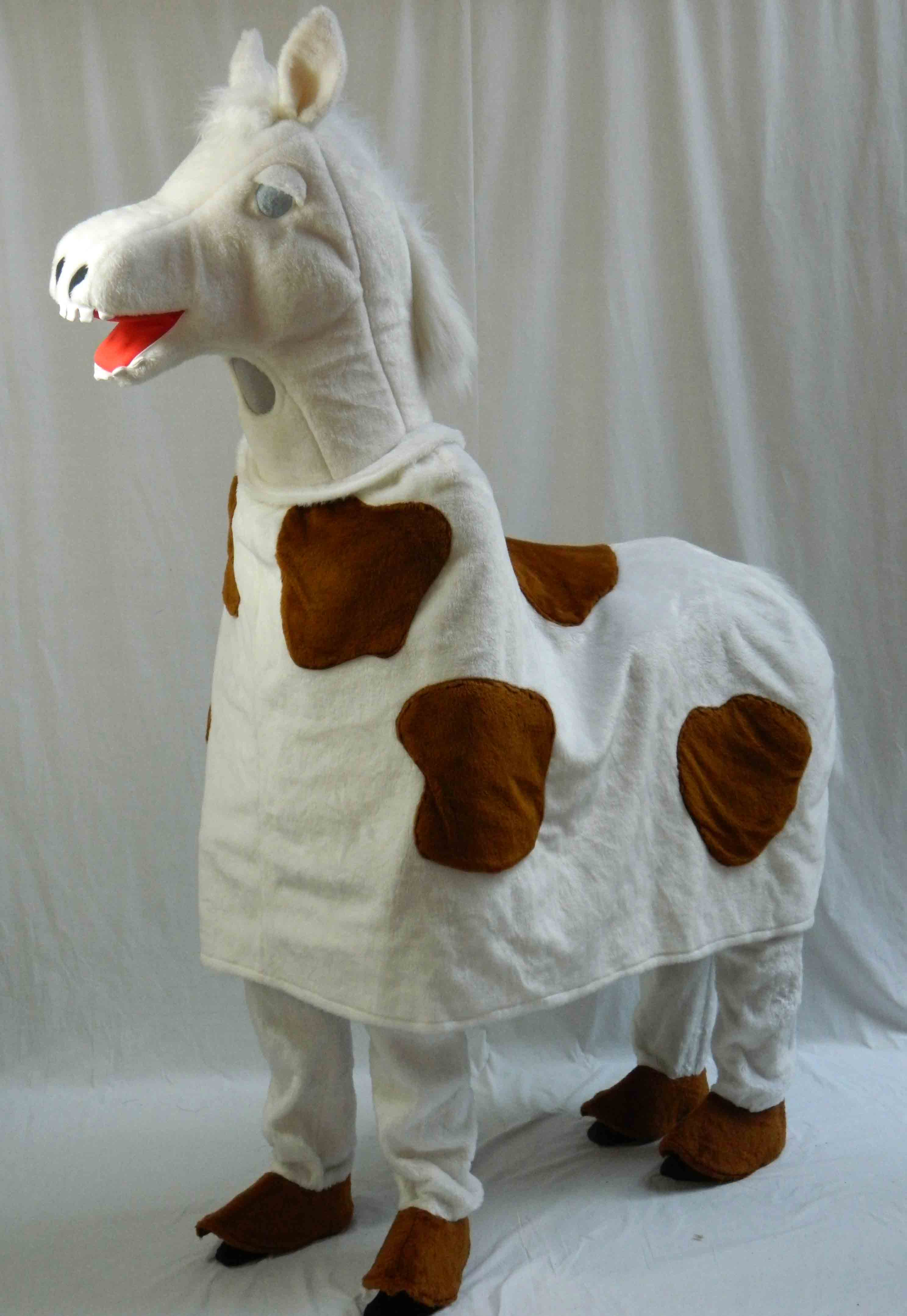 brown and white panto horse costume