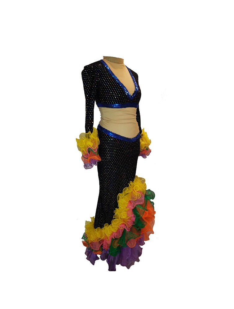 slim-fitting showgirl panto dame costume