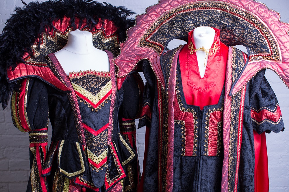 Tudor-themed panto finale costumes