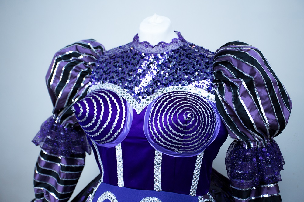 purple panto dame costume